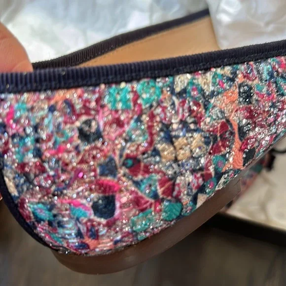 J Crew colorful fabric pointed toe flats 6.5 - Picture 6 of 6